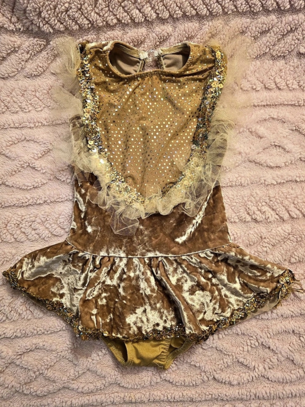 Dancers Dance Costume in Brown & Gold Size SC